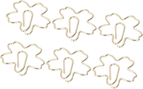 100pcs Gold Paper Clips, Office and School Supplies Office Supplies Flower Shaped Paper Clips Electroplating Cute Special Fun Paper Clips for Kids...