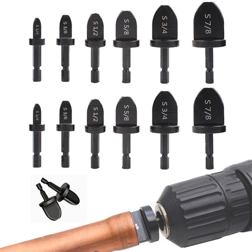 Swedge Tool HVAC Swaging Set - 12Pcs Copper Pipe Expander Swaging Tool Drill Bit Set Precision Flaring Kit HVAC Flaring Tool Bit Set Hand Tools...