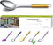 Berglander Solid Spoon, Stainless Steel Gold Handle Solid Cooking Spoon With Titanium Plating, Gold Handle Solid Serving Spoon, Kitchen Spoons, Sp...