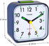 Small Battery Operated Analog Alarm Clock Silent Non Ticking, Ascending Beep Sounds, Snooze,Light Functions (Blue)...