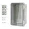 ABS Plastic Dustproof Waterproof IP65 Junction Box Hinged Shell Universal Electrical Project Enclosure Gray, with PC Transparent Clear Cover 5.9 x...