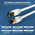 Cables Direct Online Cat8 Black 2FT SFTP Ethernet Patch Cable 40Gbps 2000Mhz Connection 26AWG Shielded Copper RJ45 Connectors for Modems, Routers,...
