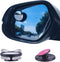 LivTee Black Framed Round Blind Spot Mirror, HD Glass and Wide Angle Rearview Mirror with Adjustable Stick for Universal Car (2 pcs)...