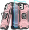 HNHYGETE for iPhone 12 Case, iPhone 12 Pro Case with Screen Protector: (Heavy Duty) Military Grade 360° Rotatable Kickstand Shockproof Protective ...