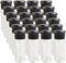 Set of 24 Pcs Plastic Spice Bottles with Sifter Lid 3 Oz. Clear Reusable Containers Jars for Home Kitchen Herbs Seasonings Confectionary Toppings ...