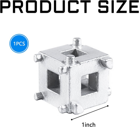 Car Disc Brake Caliper Piston Compression Tool, 3/8" Rear Disc Brake Caliper Spreader Compressor Wind Back Cube Tool, Automotive Accessories Fits ...