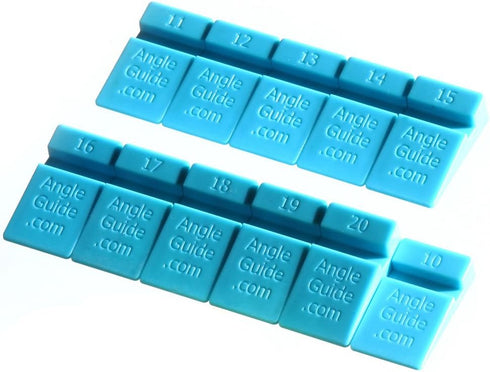 AGM Angle Wedges for Sharpening Knives 10 to 20 degrees, Blue...