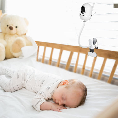 Baby Monitor Mount for HelloBaby HB65/HB66/HB248 & ANMEATE SM935E, Flexible Clip Clamp Mount Baby Camera Monitor Holder Without Tools for Crib or ...