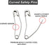 Metal Curved Safety Pins 50mm/2inch Basting Pins for Quilting Curved (100 Counts)...