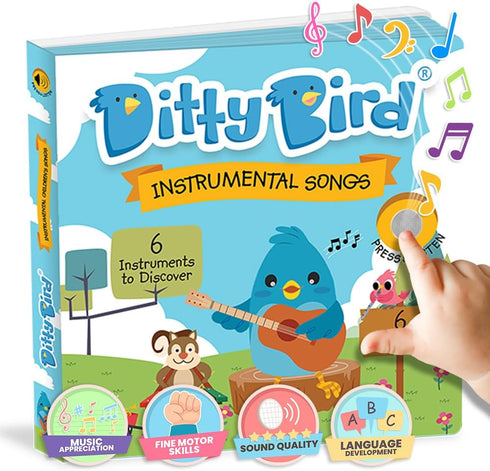 Ditty Bird Musical Books for Toddlers | Fun Instruments & Nursery Rhyme Book | Sing- Along Talking Books | Children's Interactive Toddler Books fo...