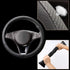 COFIT Breathable Steering Wheel Cover Microfiber Leather with Center Mark Design Universal Medium Size 14 1/2-15 Inch Black...