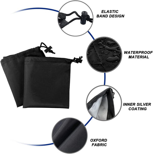 Car Side Mirror Snow Cover, 2Pack Waterproof Auto Exterior Rear View Protection, Windproof Mirror Guard Defense Ice Frost Sunlight, Car Winter Acc...