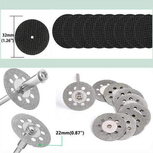 Cutting Wheel Set for Dremel Rotary Tool, HSS Circular Saw Blades, Resin Cutting Discs, 545 Diamond Cutting Wheel, Accessories Cutting Discs with ...
