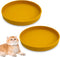 Silicone Cat Food Bowl Set of 2 Shallow Cat Food Dish 7in Wide Cat Plates Relief Whisker Fatigue Pet Feeding Bowls for Kittens Puppy Dog Non Slip ...