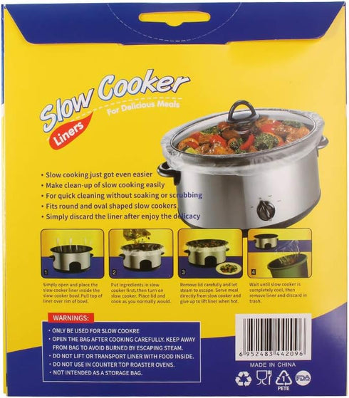 Slow Cooker Liners Kitchen Disposable Cooking Bags BPA Free for Oval or Round Pot, Large Size 13 x 21 Inch, Fits 3 to 8.5 Quarts - 4 Pack (40 Bags...
