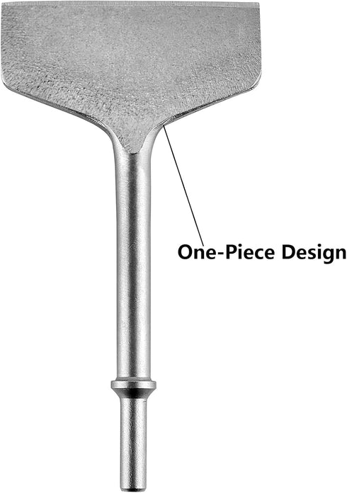 Firecore 4-inch Wide Air Chisel Bit, 0.401 Inch Shank Tile & Thinset Scaling Chisel Thinset Scraper Wall and Floor Scraper Tile Remover Work with ...