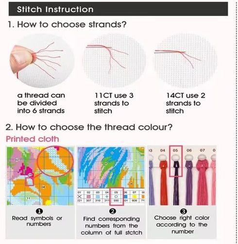 Svarog Stamped Cross Stitch Kits Beginners Full Range of Embroidery Patterns Starter Kits for Adult or Kids DIY Cross Stitches Needlepoint Kits 14...
