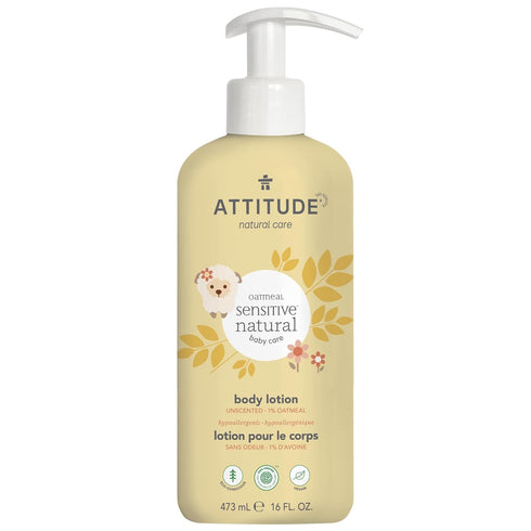 ATTITUDE Body Lotion for Baby, EWG Verified, Plant and Mineral-Based Ingredients, Vegan and Cruelty-free Personal Care Products, Hypoallergenic, S...