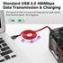 AGVEE 2 Pack 3ft Mini USB Cable, Braided Durable USB-A to Mini-B Charger Charging Cord for TI-84, Garmin GPS, Go-Pro Hero 4 3 2 HD, PS3 Controller...