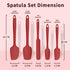 Silicone Spatula Set of 5,High Temperature Resistant, Food Grade Silicone, Dishwasher Safe, for Baking, Cooking (Pure Red)...