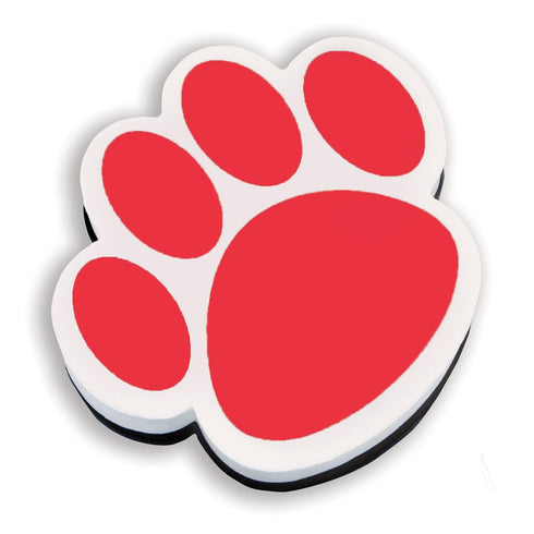 Ashley Productions Paw Magnetic Whiteboard Eraser, Red...