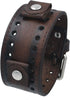 Nemesis FSB-B Distressed Wash Out Brown Wide Leather Cuff Wrist Watch Band...