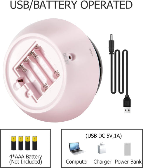 Cute Dogs/Puppy Projector with 10H Timer, RGBW LED Dog Night Light, 360° Rotation, USB/Battery Operated, Gifts for Baby, Kids, Girls, and Women Be...