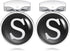 HONEY BEAR Initial Alphabet Letter Cufflinks Round for Mens Wedding Gift,Black A-Z...