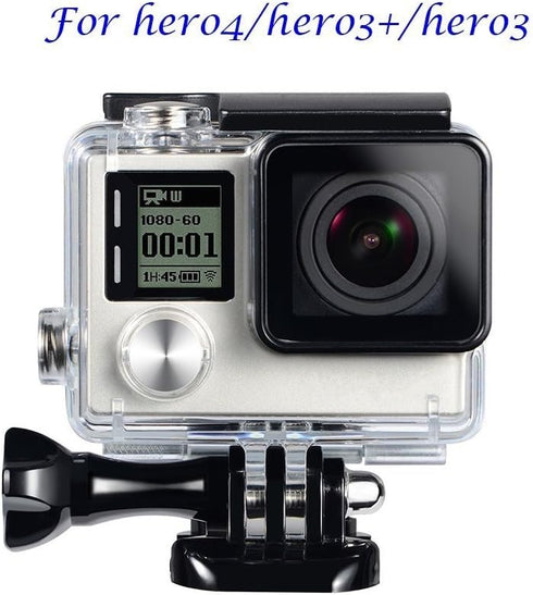 Suptig Replacement Waterproof Case Protective Housing for GoPro Hero 4, Hero 3+, Hero3 Outside Sport Camera for Underwater Use - Water Resistant u...