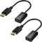 DisplayPort (DP) to HDMI Adapter, 2 Pack, Gold-Plated Uni-Directional Display Port PC to HDMI Screen Converter (Male to Female) Compatible with HP...