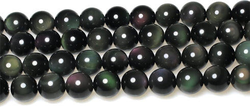 Rare Collection Natural Stone Beads Rainbow Obsidian Round Loose Beads for Jewelry Making DIY Bracelet Necklace (4mm)...