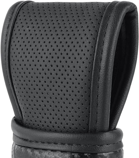 Leather Auto Gear Shift Knob Cover Auto Shift Gear Pad Car Knob Gear Stick Protector Universal Vehicle Decor Accessories (A-Black)...