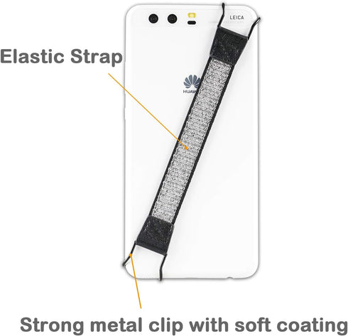 TFY Hand-Strap Holder Compatible with iPhone, Samsung & Huawei - for 16 Pro Max / 15 Pro / 14 Plus / 13 Pro / 12 / Xs/XR/X / 8 Plus / 7 and Other ...