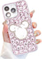 for iPhone 15 Pro Max Bling Case,Cute Cartoon Mirrror Diamond Glitter Crystal Rhinestone Women Girls Fashion Luxury Shiny Sparkle Crystal Phone Ca...