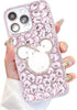 for iPhone 15 Pro Max Bling Case,Cute Cartoon Mirrror Diamond Glitter Crystal Rhinestone Women Girls Fashion Luxury Shiny Sparkle Crystal Phone Ca...