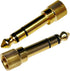 CESS 2-Pack 1/4" Stereo Phone Screw-On Adapter - Male 1/8" to Male 1/4" - 3.5mm Stereo to 6.35mm Stereo...