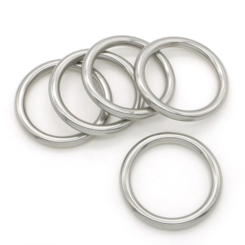 5PCS Stainless Steel O-Rings 6mm Thickness Heavy Duty Welded Metal Rings for Hanging Flower Basket Crafts, Hardware Accessories (40mm ID)...