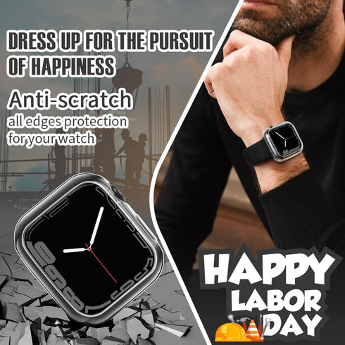 top4cus 41mm Cover Environmental Soft Flexible TPU Anti-Scratch Lightweight Protective 41mm Iwatch Case Compatible with Apple Watch Series 8/7 Ser...