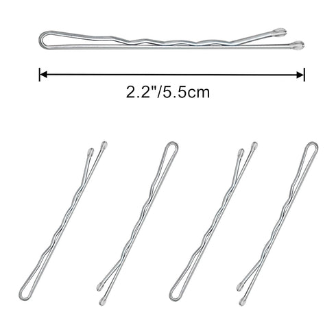 Silver Bobby Pins, METLUCK 240Pcs Silver Hair Pins Waves Bobby Pins Hair Accessories for Women Girls (2.2inch/5.5cm)...