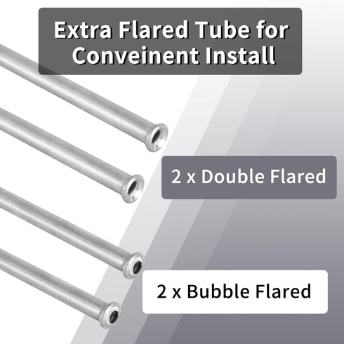 Brake Line Repair Kit - Upgraded 3/16 Stainless Steel Brake Line Including 2 Convex Connectors and 2 Concave Head Connectors, 4 Brass Compression ...