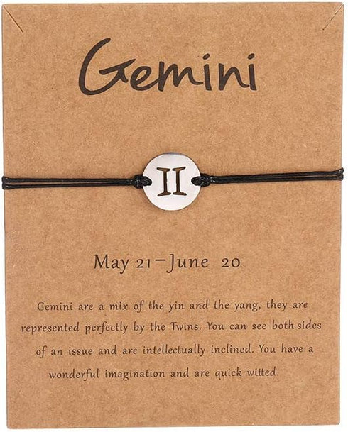 COLORFUL BLING Horoscope Zodiac Bracelet 12 Constellation Sign Bracelet for Women Astrology 14k Gold Plated Bracelet Anklet Friendship Couple Jewe...