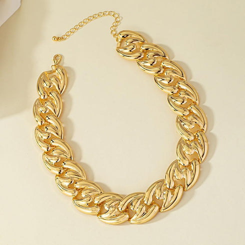 Denifery Dainty Gold Chunky Choker Cuban Link Chain Thick Necklaces Punk Statement Hip Hop Jewelry for Women...