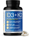 Vitamin D3 K2 with MCT, 5000 IU Vegan D3 & 100 mcg MK7 K2, Support Strong Bones and Immune Health - 30 Capsules (30 Days Supply)...