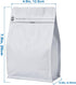 50 Count 8 Ounce Matt White Aluminum Foil Coffee Bags, Stand Up/Flat Bottom Side Gusset Coffee Pouches with Air Release Valve and Reusable Side Zi...