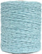 Natural Cotton Rayon Raffia Yarn Light Blue Crochet Summer Sun Hat Beach Bag Yarns, Straw Knitting Materials,280 Meters/306 Yards...