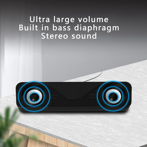 Desktop Computer Speakers Gaming Laptop Speaker USB Powered Speaker Portable Mini Sound Bar Sound...