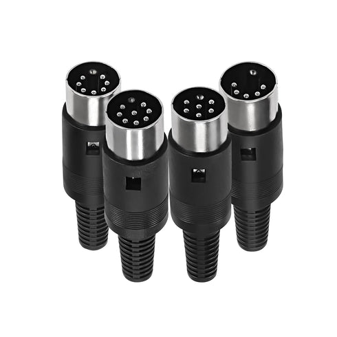 MEIRIYFA DIN 5-Pin Male Plug Connector, 4 Pack DIN 5 Pin Plug MIDI Cable Adapter Socket Solder Terminals Connector for Microphone Amplifiers...