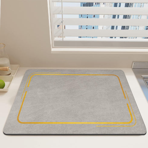 Dish Drying Mat for Kitchen Counter, Dishes, Dish Rack, Coffee Machine, Appliance, Coffee Bar Accessories, Super Absorbent and Quick Drying Mat, L...