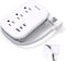 BESHON Flat Plug Power Strip, 3 Outlets with 3 USB Ports(2 USB C), Ultra Flat 3.2ft Wrapped Around Extension Cord for Cruise Ship, Travel, Dorm Ro...