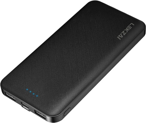 15000mAh Portable Charger, Power Bank Slim 5V 2.1A Dual USB and USB C Fast Input, External Power Bank for iPhone, Smartphones and More -Black......